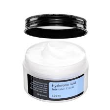 Cosrx hyaluronic acid moisturizer in white jar with black lid for deep skin hydration