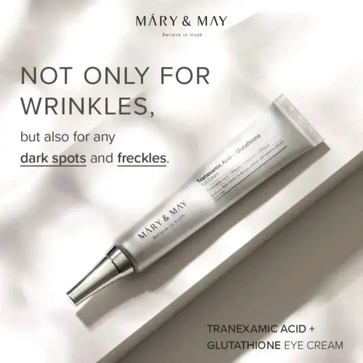 MARY & MAY Tranexamic Acid and Glutathione Eye Cream for dark eye circles