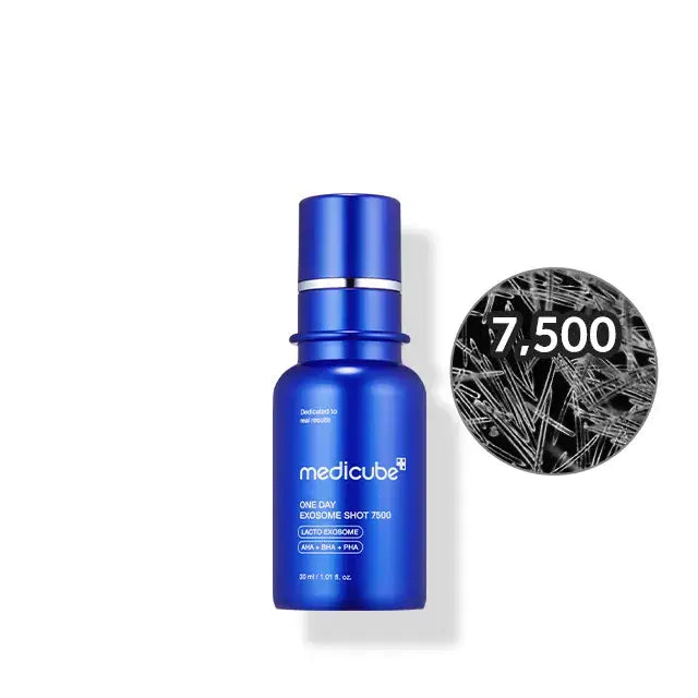 Medicube exosome pore ampoule blue bottle with 7500 shot for skin care