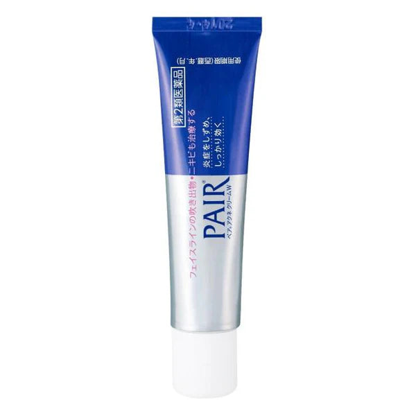 Lion K-beauty acne solution Pair cream tube with blue and silver packaging for acne treatment