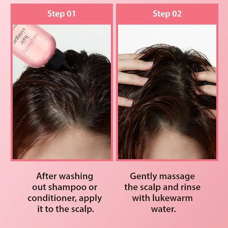 Zuzu Aura dry scalp treatment application process showing product application and massage steps
