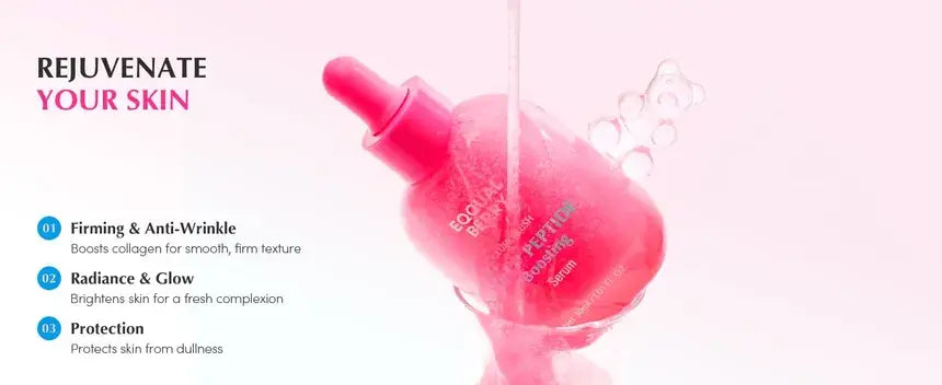 Zuzu Aura Rejuvenating Serum in Pink Bottle featuring the ordinary: multi-peptide serum for hair density