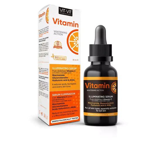 Zuzu Aura Vitamin C Illuminating Serum with Hyaluronic Acid for brightened skin tone