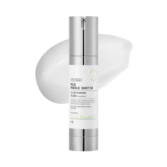 VT Cosmetics Mild Reedle Shot 50 serum bottle for smooth skin Reedle Shot 50 review