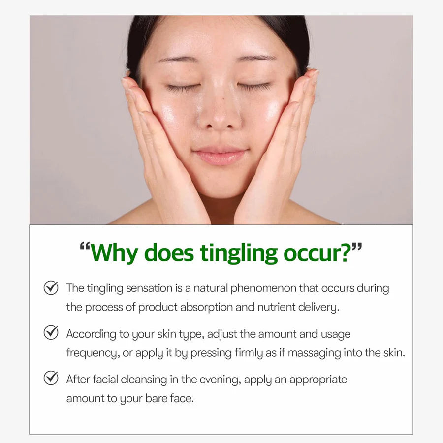 VT Cosmetics smooth skin product with Reedle Shot 50 review showing a woman gently touching her glowing face